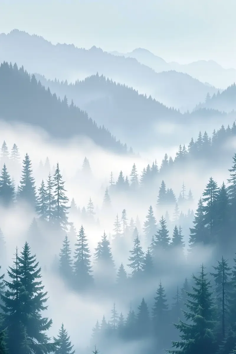 山雾清晨